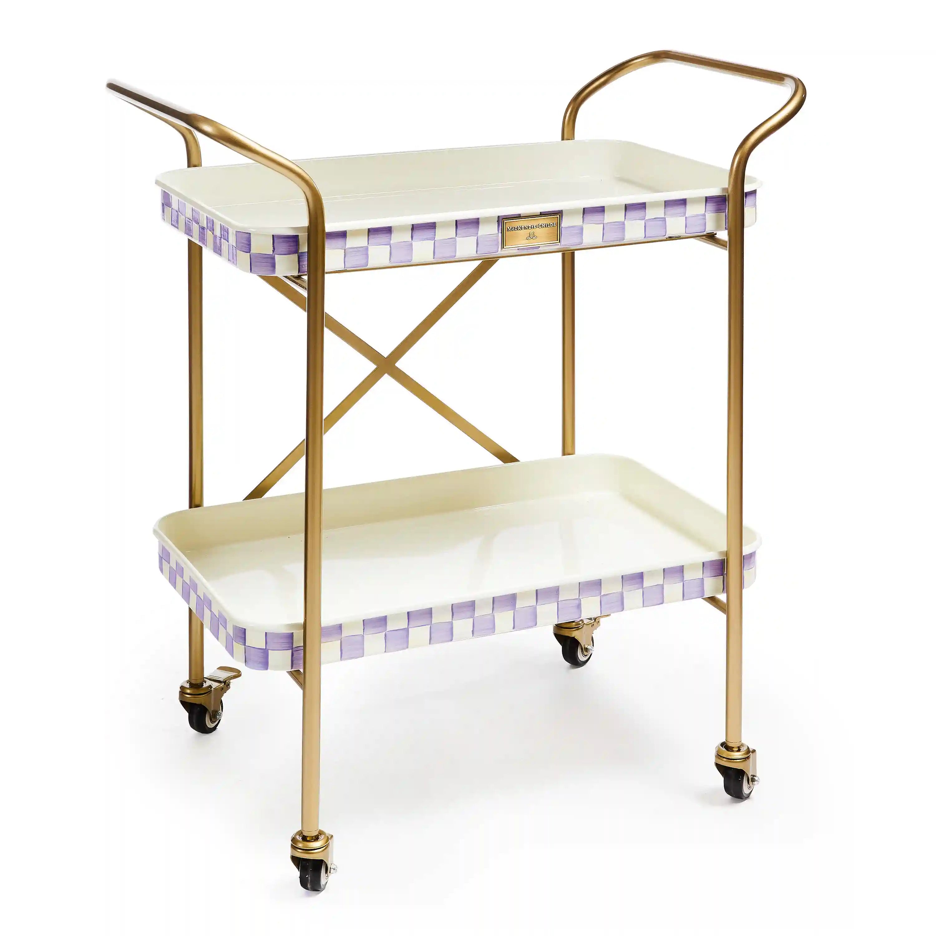 Courtly Check 2-Tier Kitchen Cart