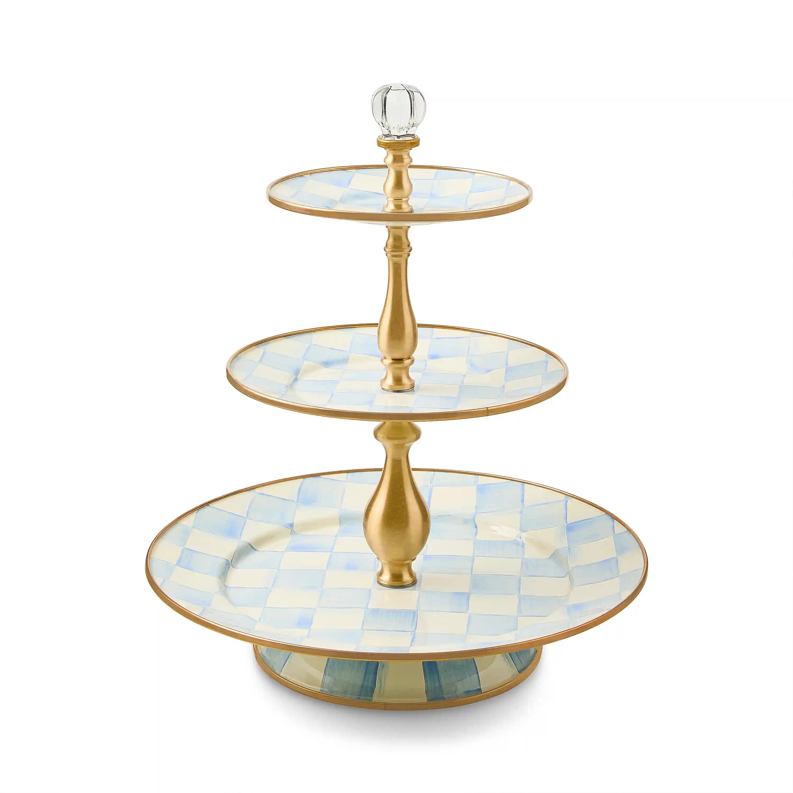 Violet Check Two Tier Sweet Stand