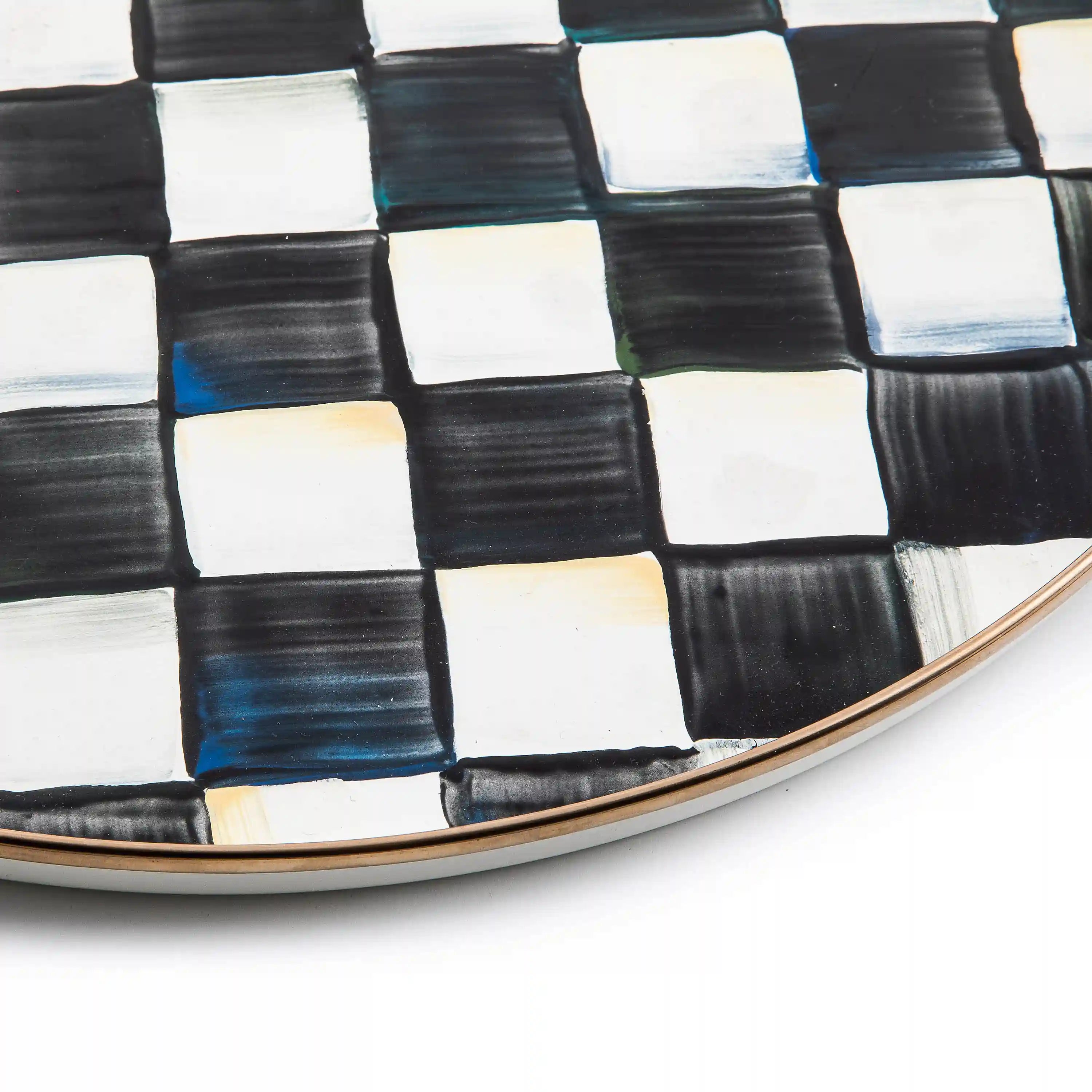 Royal Check Round Tray