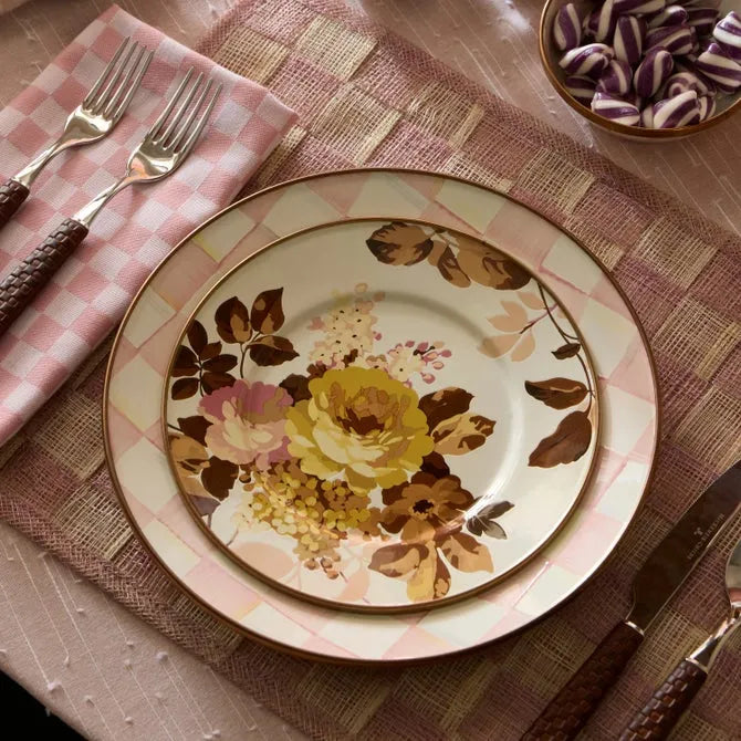 Wild Rose White Salad Plate