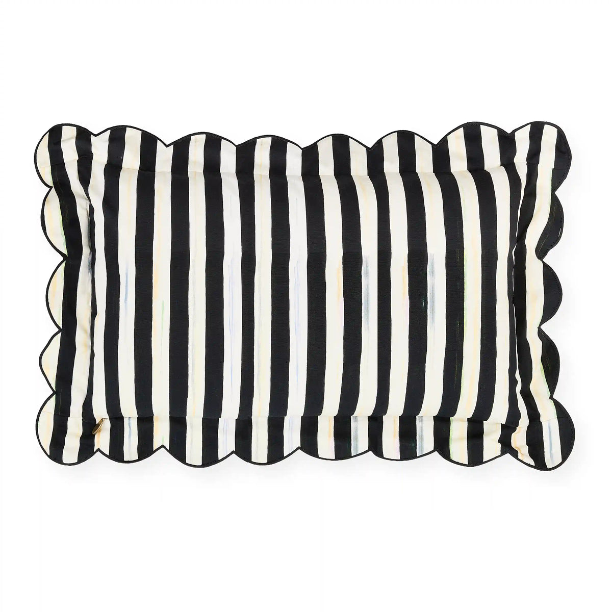 Violet Check Reversible Scalloped Lumbar Throw Pillow