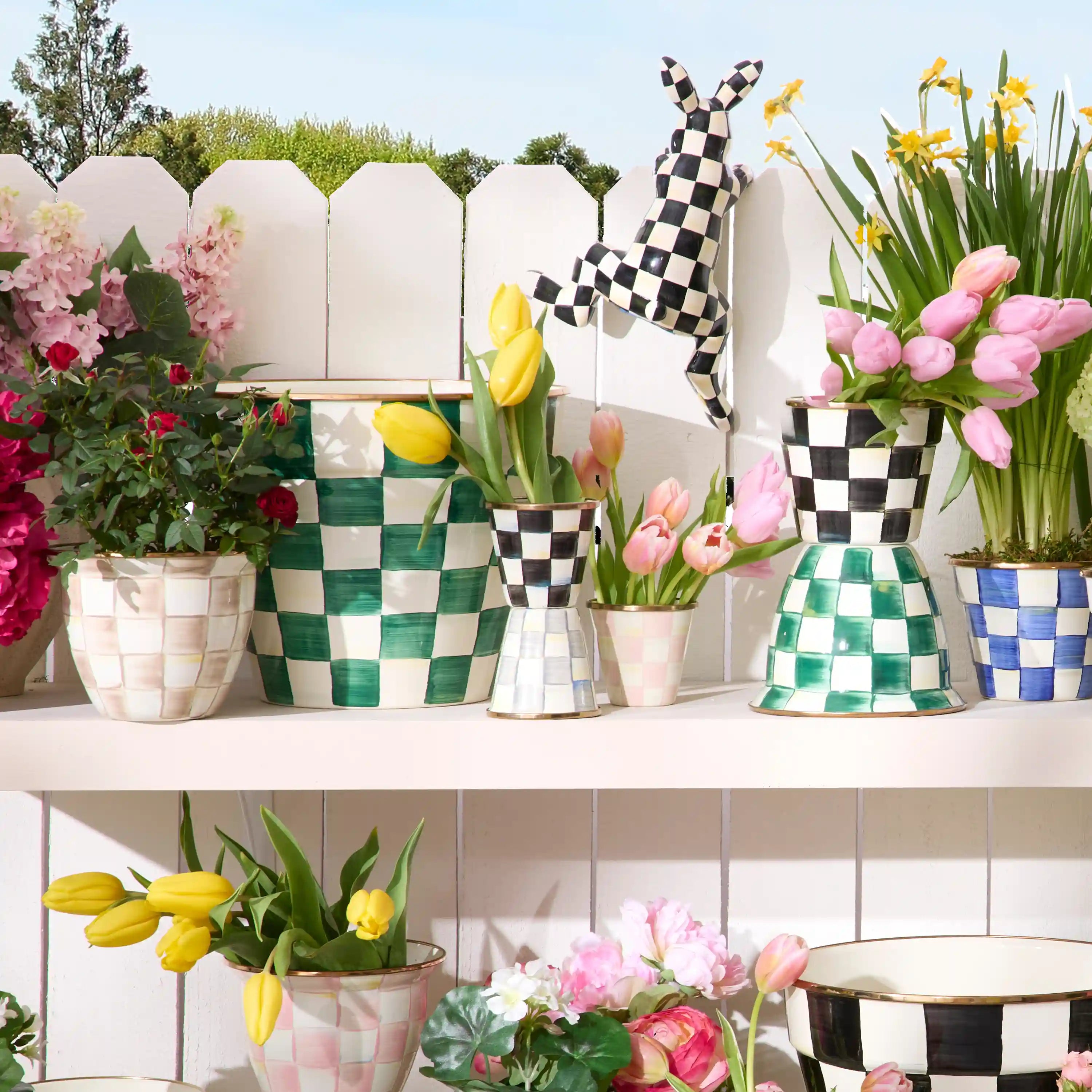Rosy Check Herb Pots, Set of 3