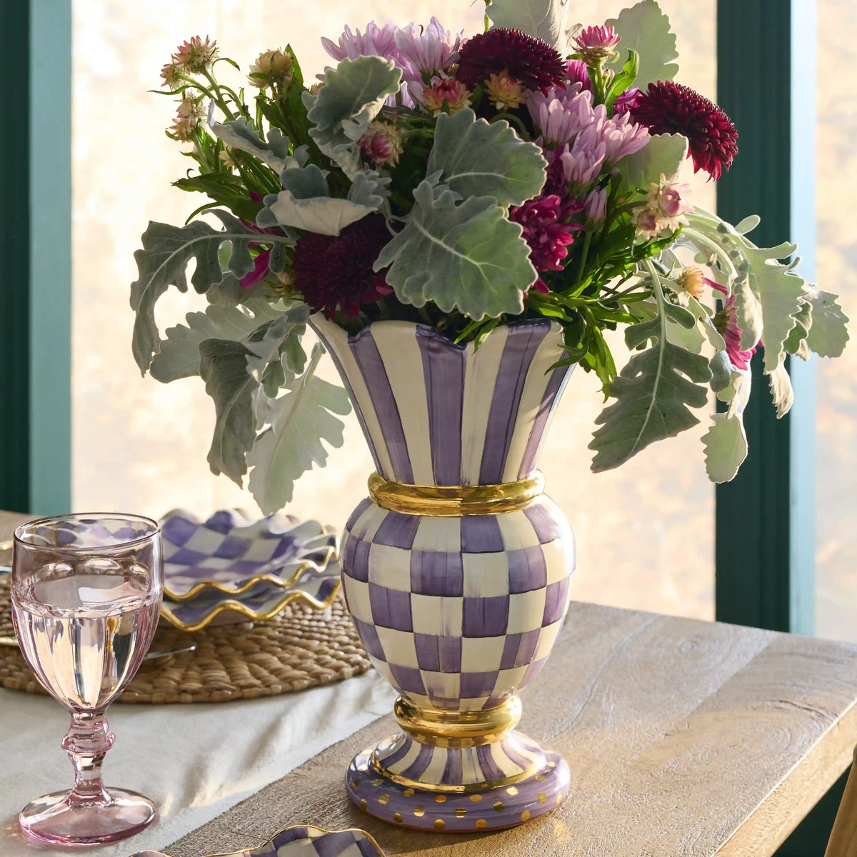 Sterling Check Great Vase