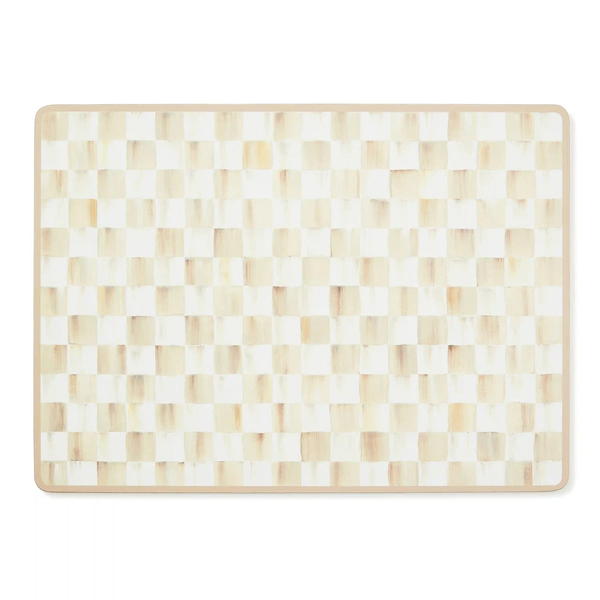 Rosy Check Cork Back Placemats, Set of 4