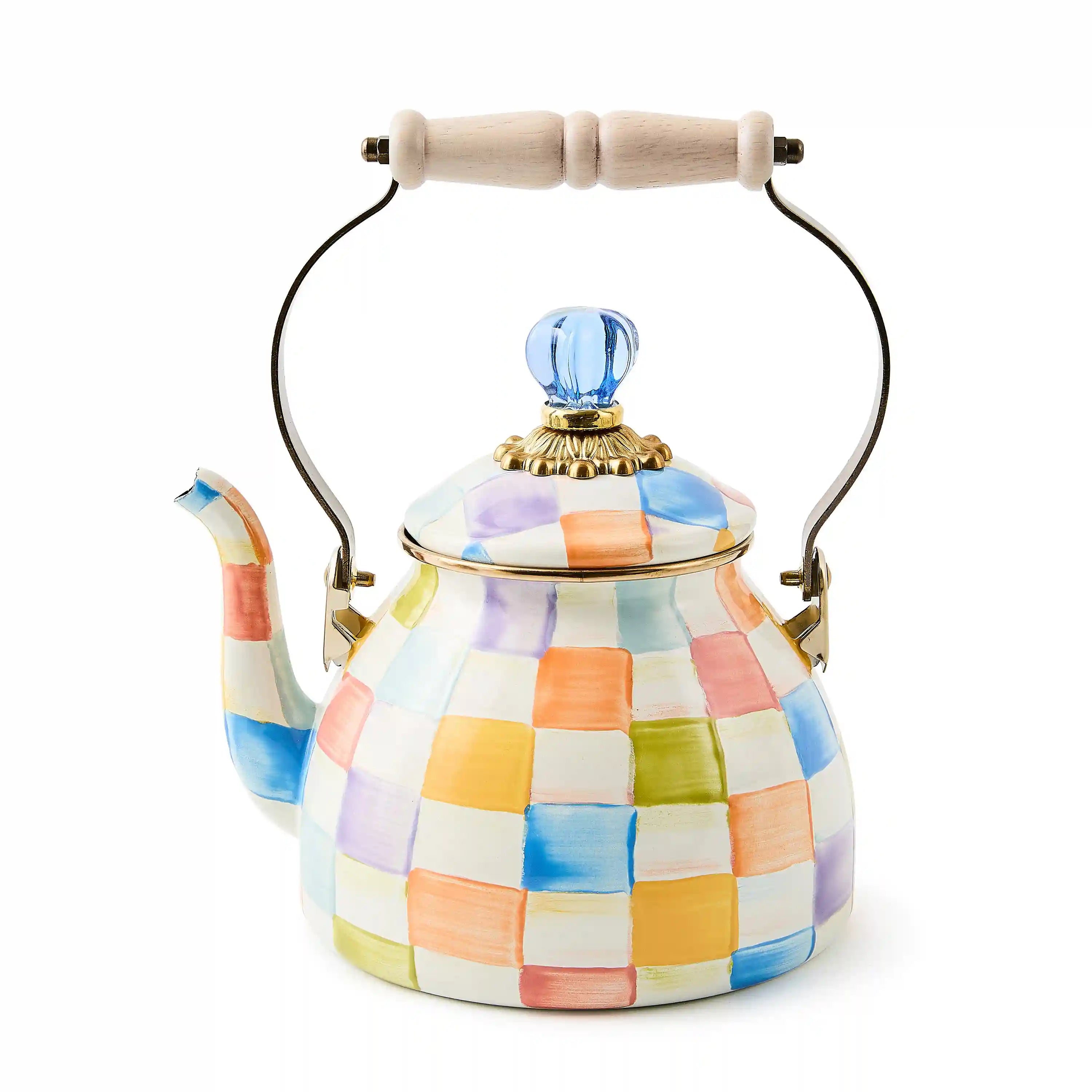 Juniper Check 2 Quart Tea Kettle