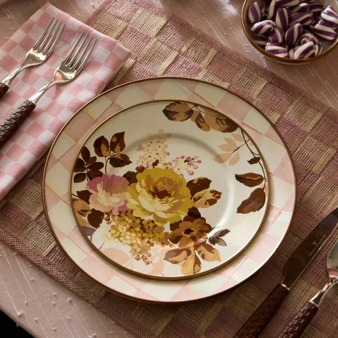 Rosy Check Dinner Plate