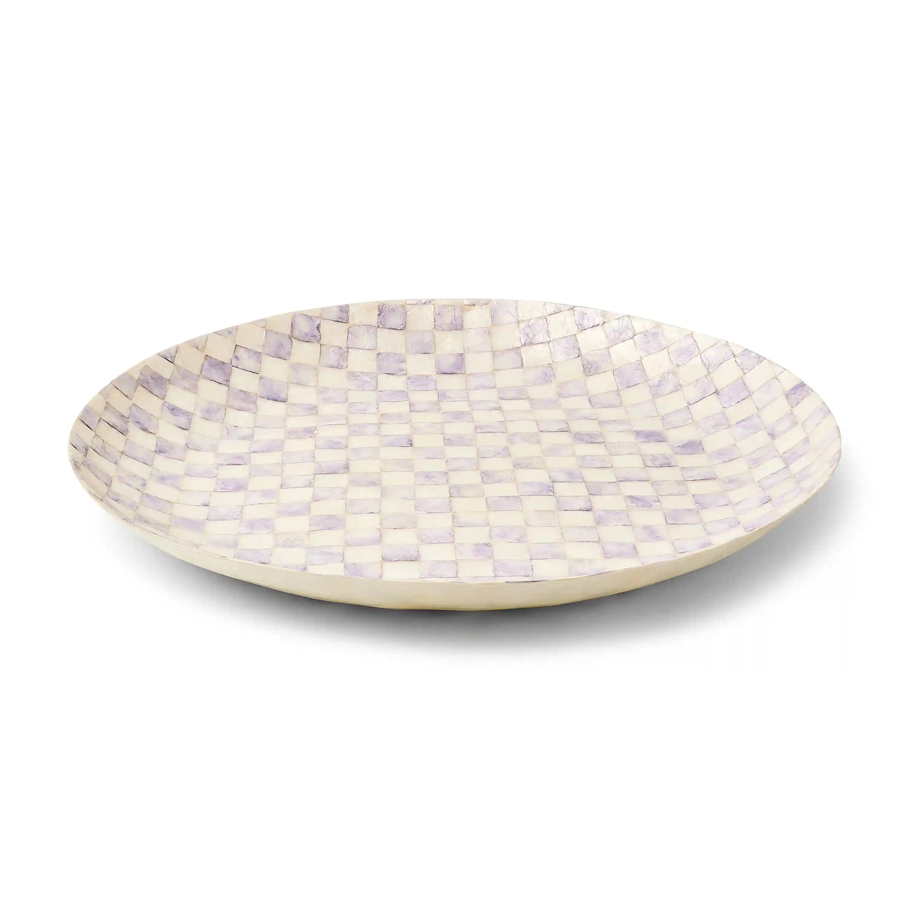 Courtly Check Capiz Decorative Bowl