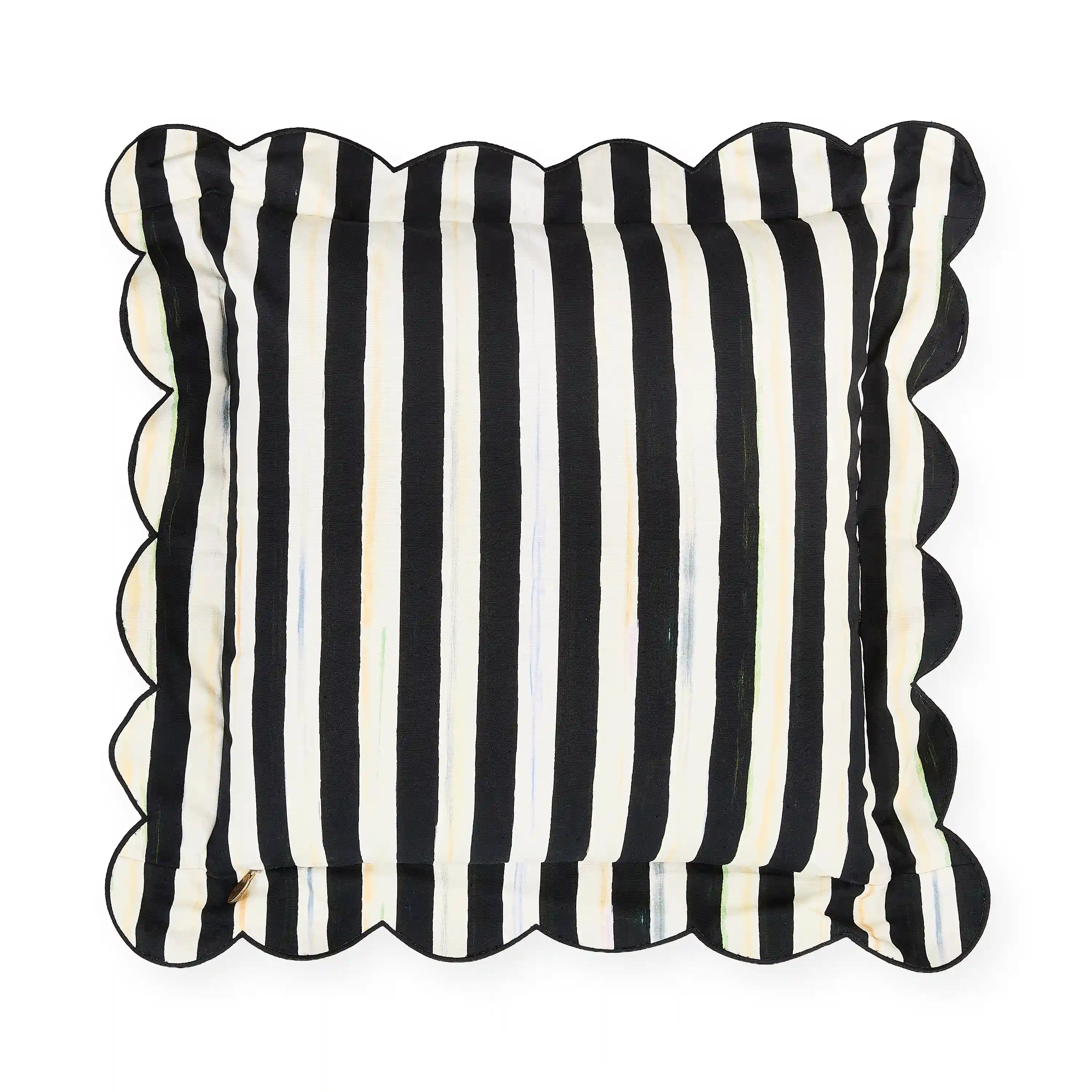 Violet Check Reversible Scalloped Throw Pillow