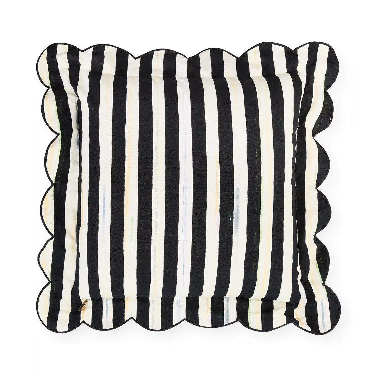 Rosy Check Reversible Scalloped Throw Pillow