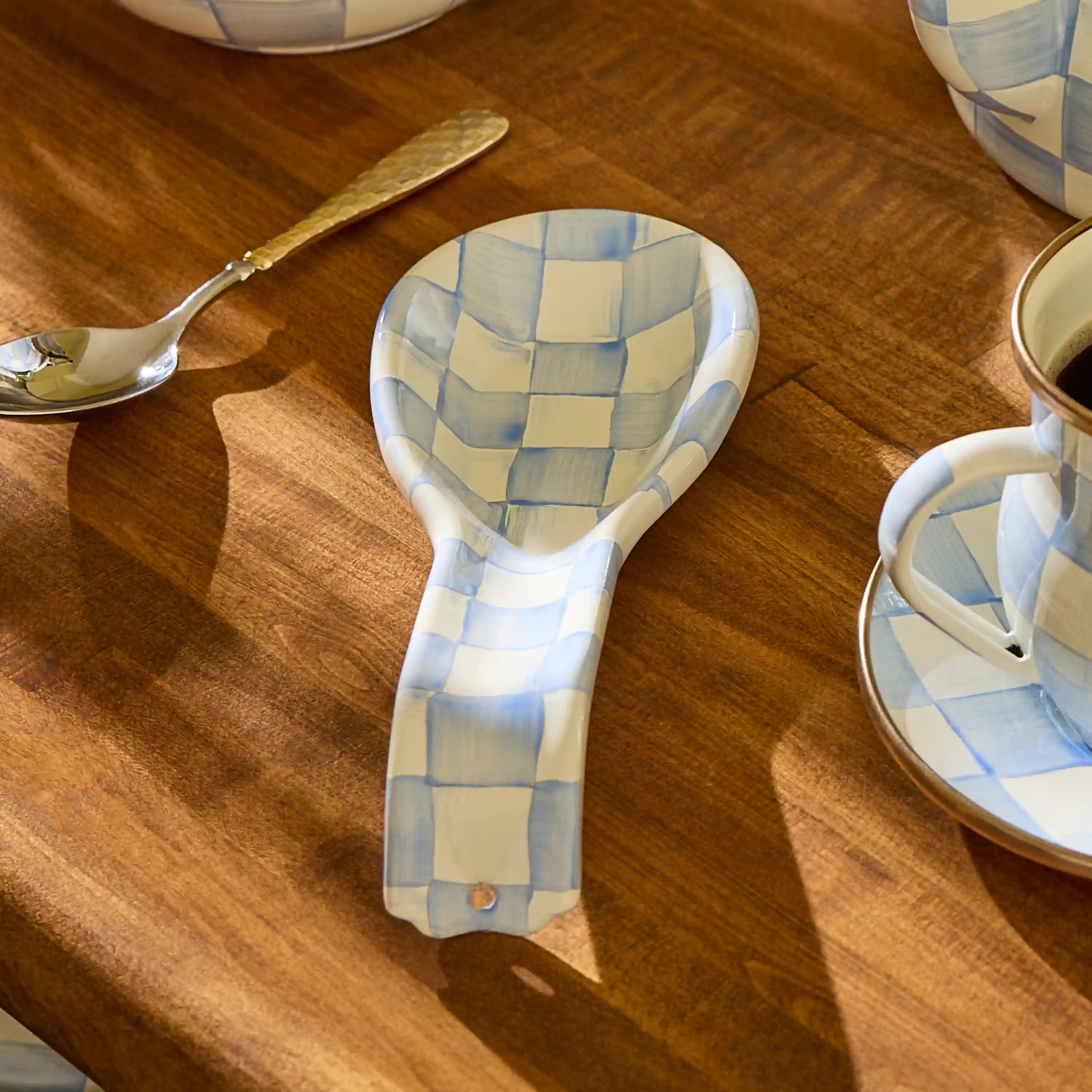 White Flower Market Spoon Rest