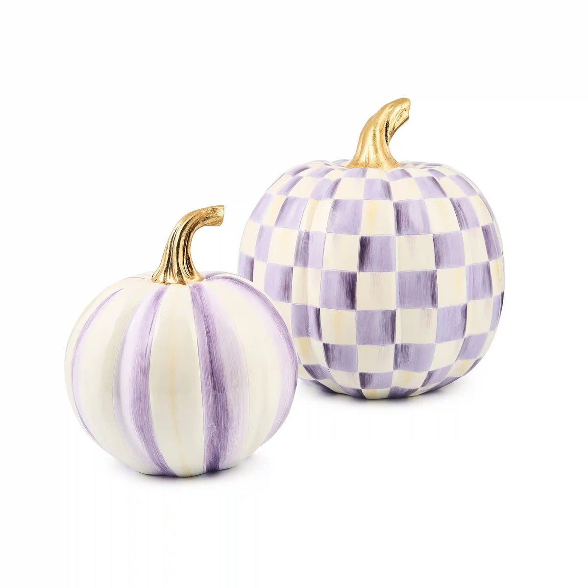 Classic Courtly Stripe Small & Check Medium Pumpkin Set
