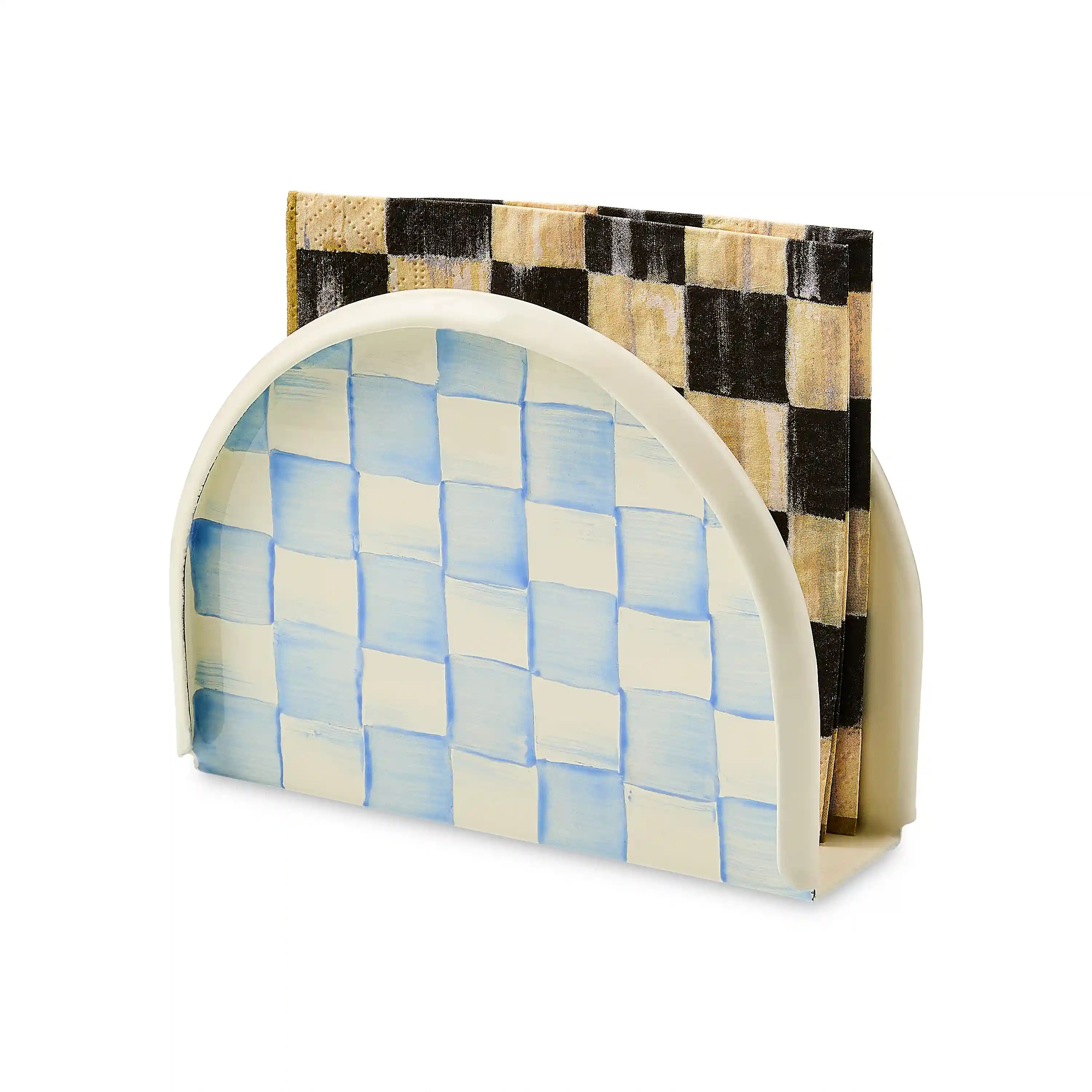 Rosy Check Napkin Holder