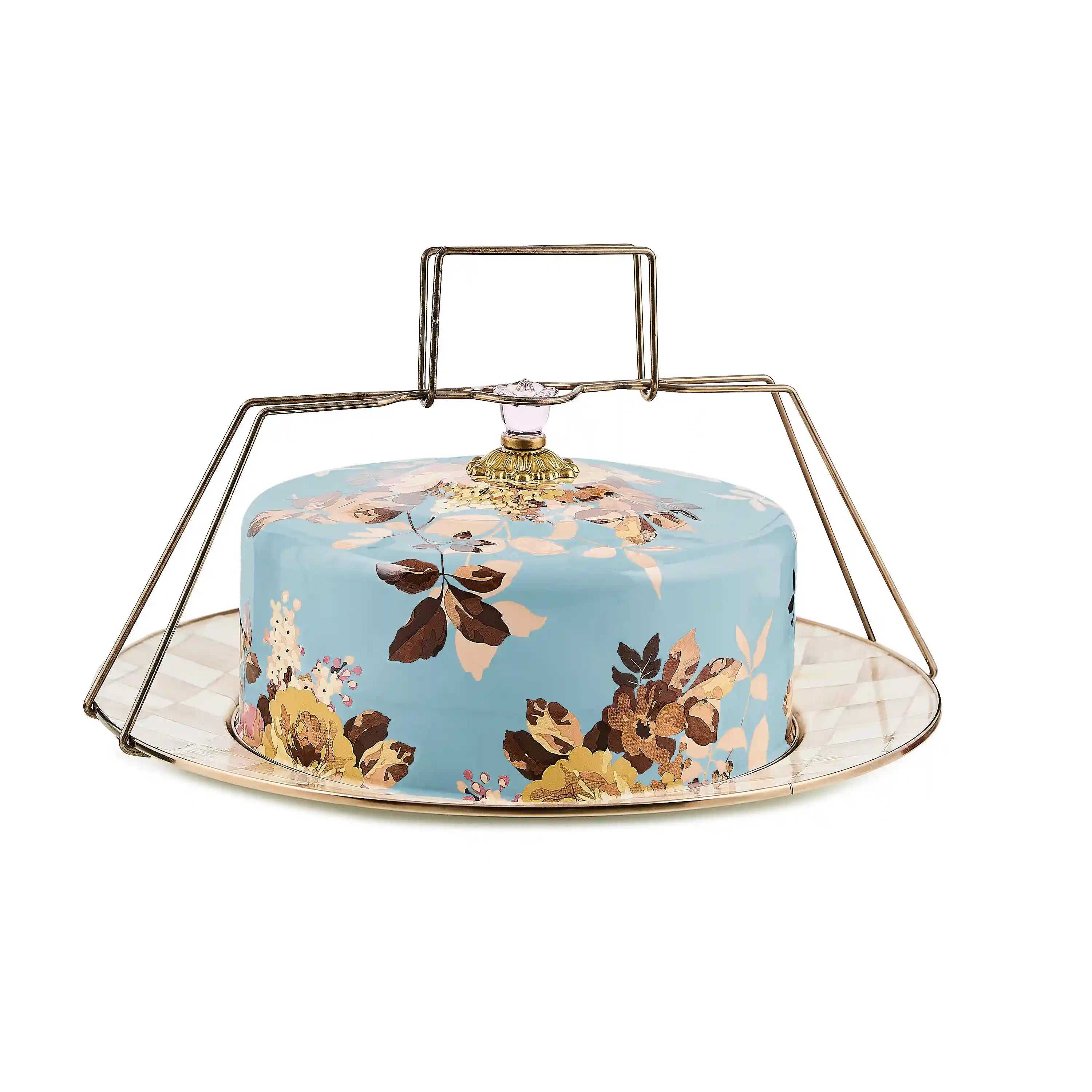 Wild Rose White Cake Carrier