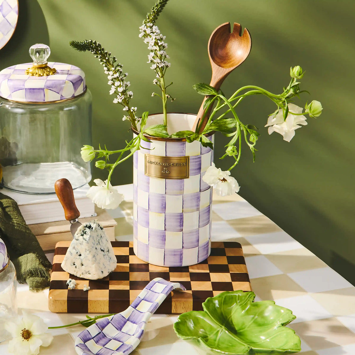 Sky Check Utensil Holder
