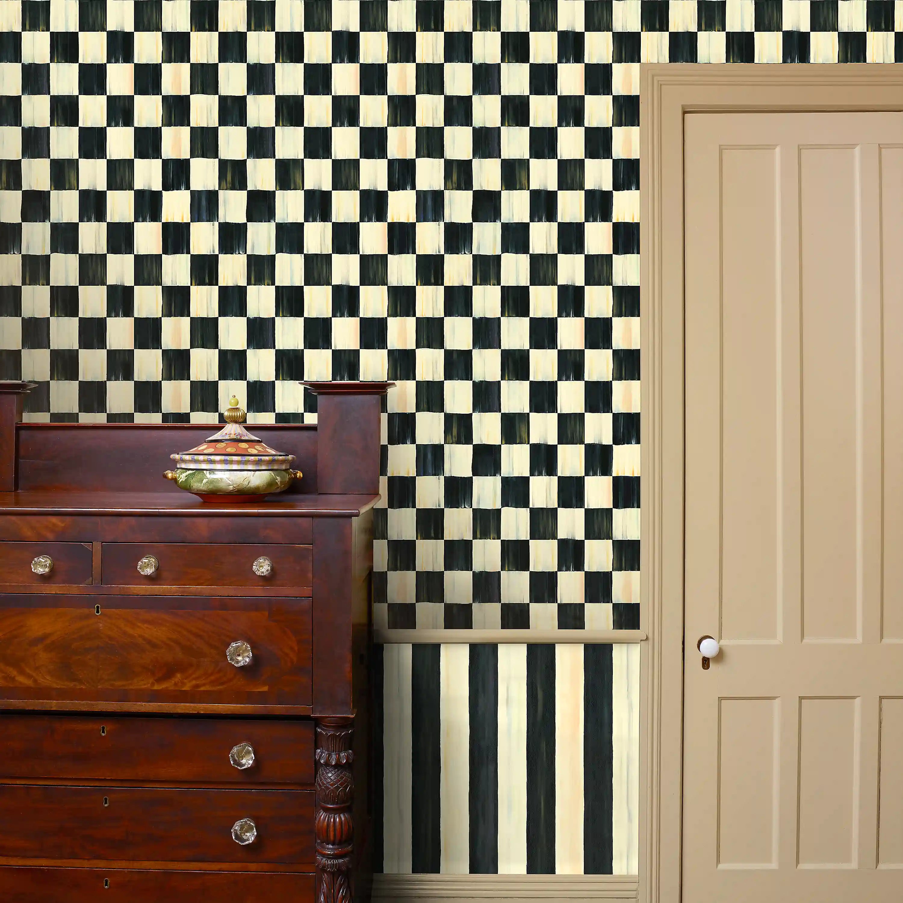 Mocha Stripe Wallpaper