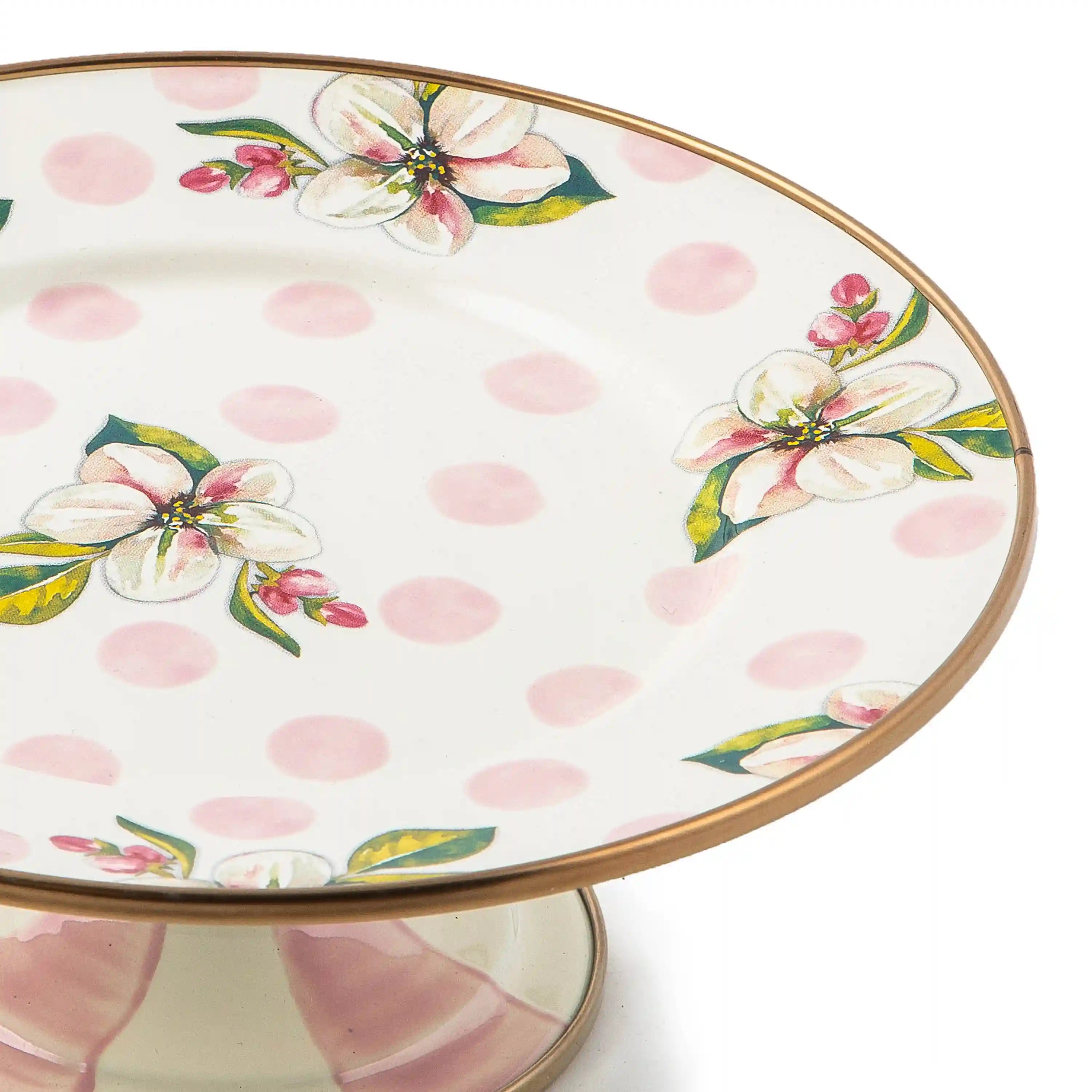 Wild Rose Slate Mini Pedestal Platter