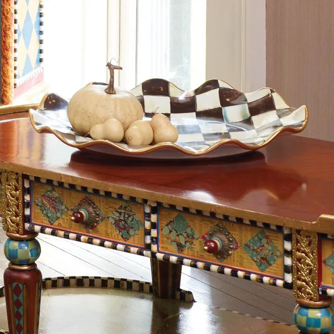 Courtly Check Ceramic Large Serving Platter