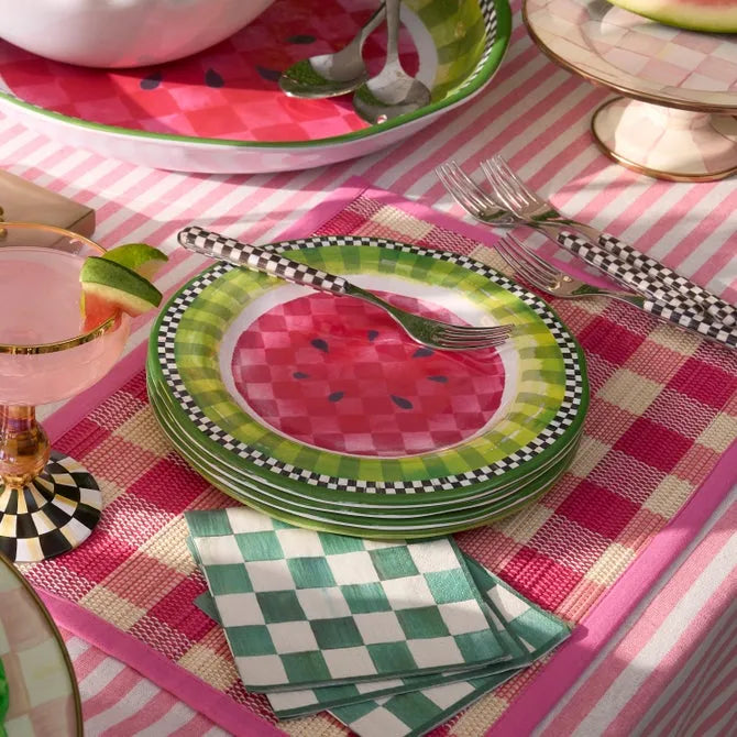 Watermelon Melamine Salad Plates, Set of 4
