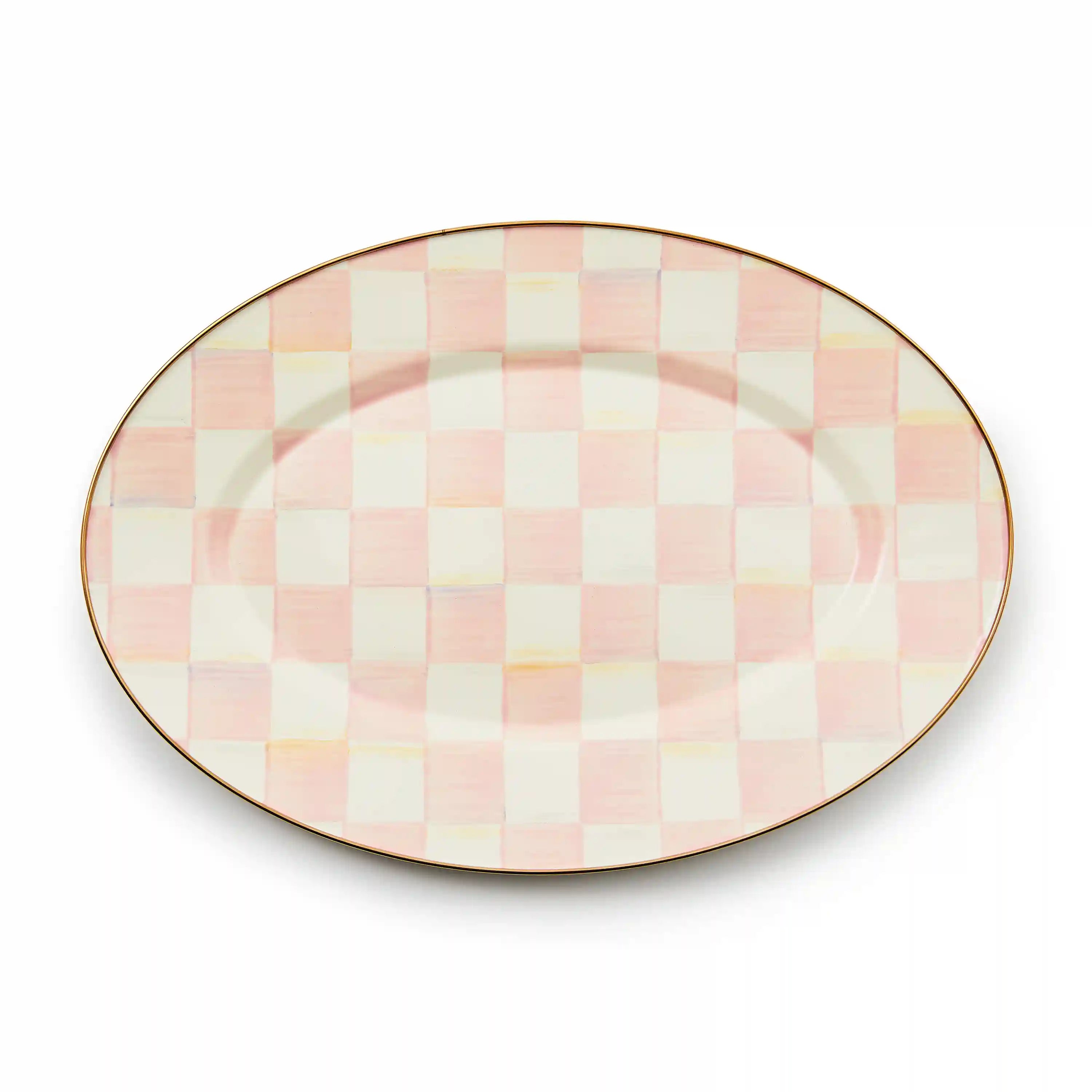 Emerald Check Large Oval Platter