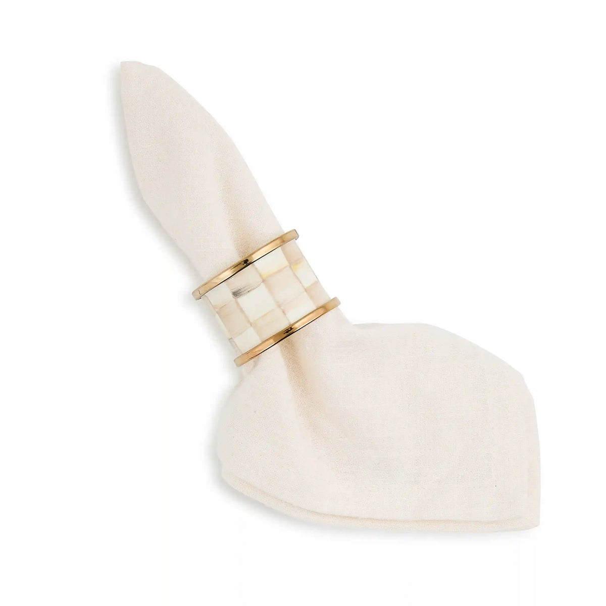 Courtly Check Napkin Rings, Set of 4