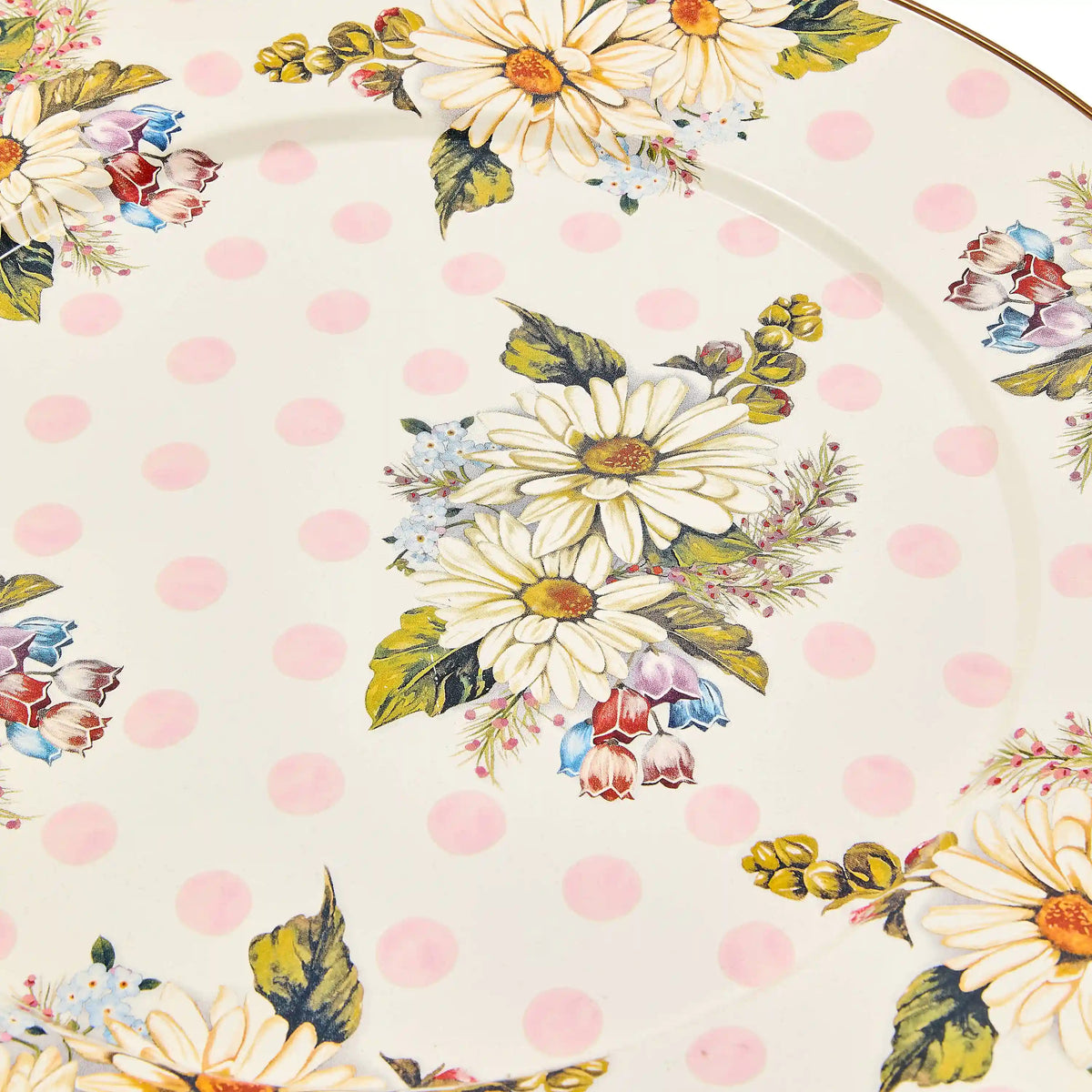 Wild Rose Slate Large Pedestal Platter