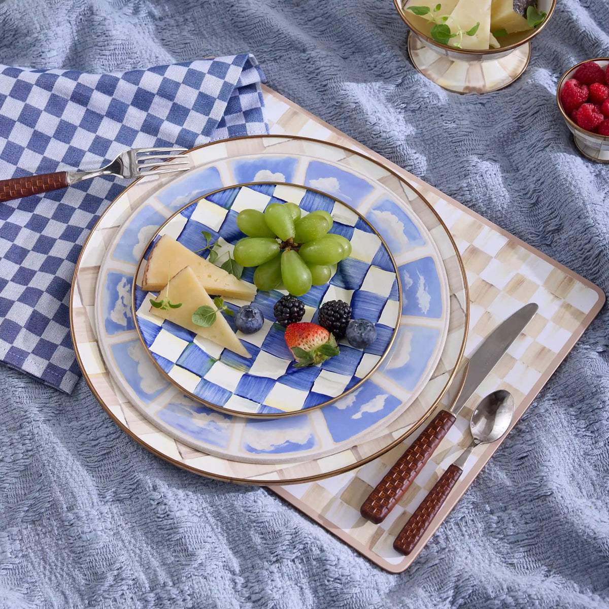 Courtly Flower Market Cork Back Placemats, Set of 4