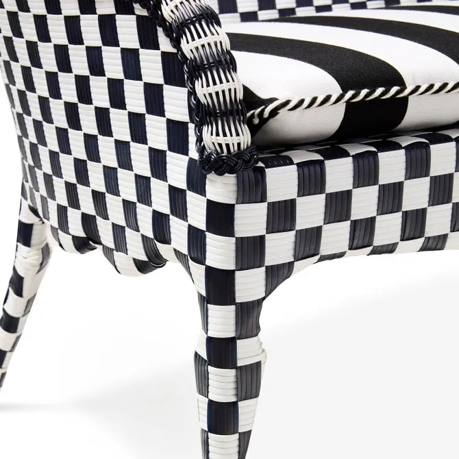 Gambit Check Outdoor Loveseat