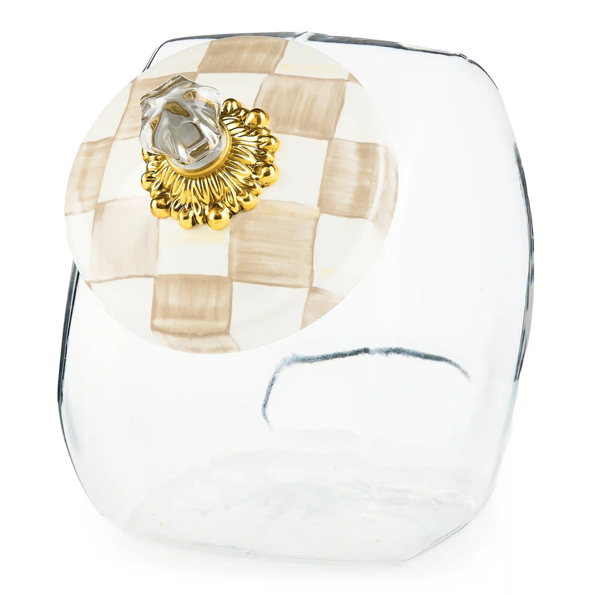 Cookie Jar with Royal Check Lid