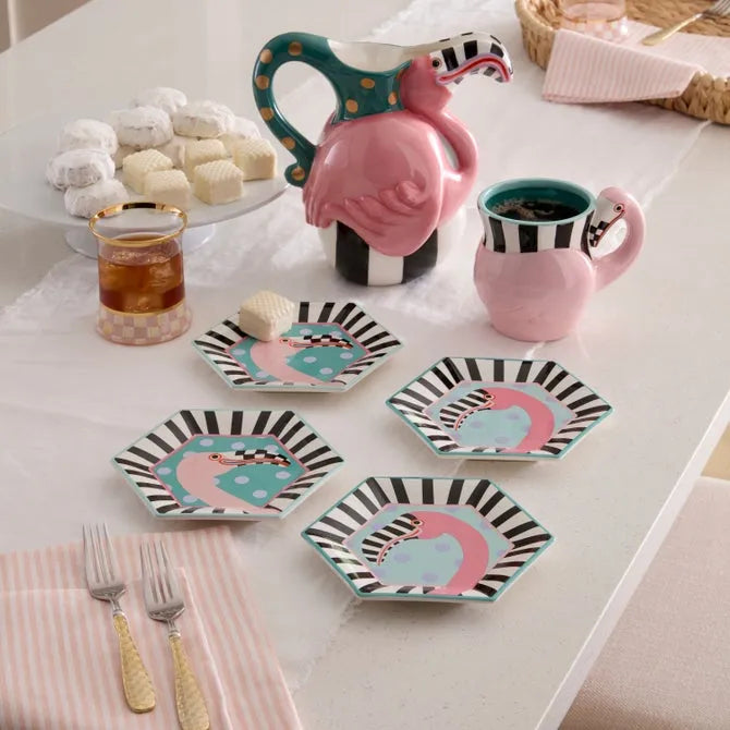Patience Brewster Flamingo Dessert Plates, Set of 4
