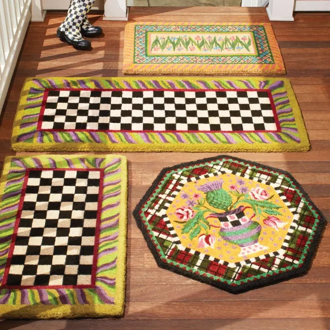 Courtly Check Double Door Entrance Mat