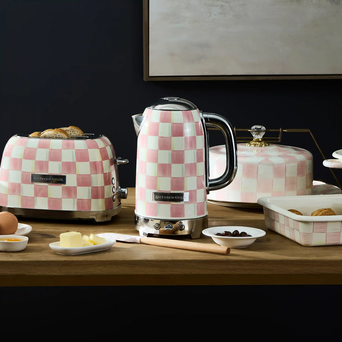 Mocha Check Electric Kettle