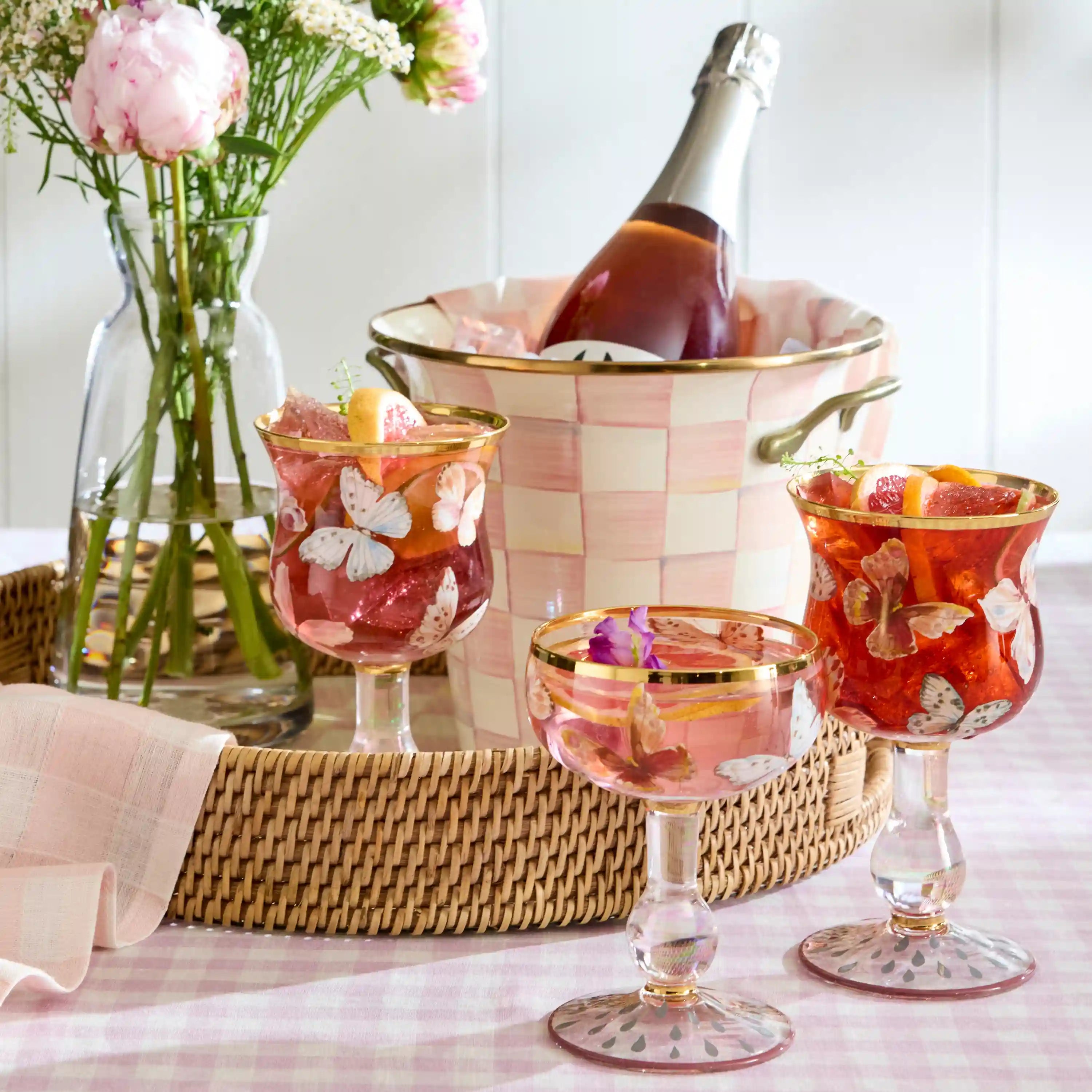 Emerald Check Wine Cooler