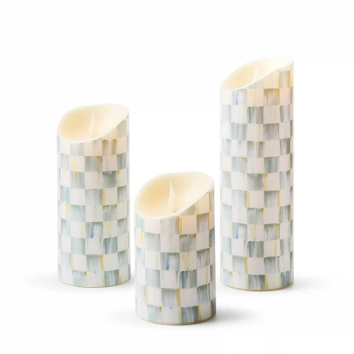 Sterling Check Flicker 5" Pillar Candle
