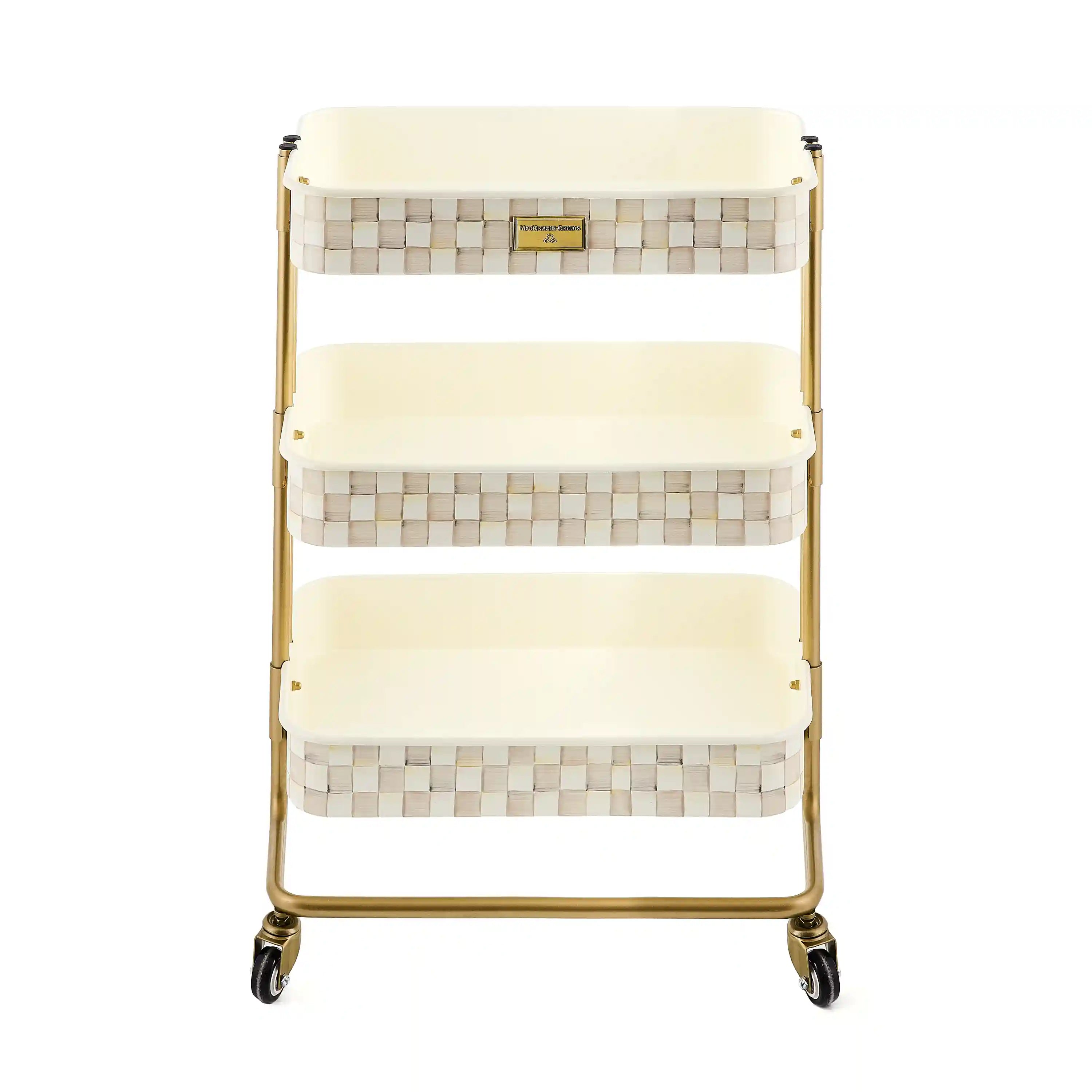 Courtly Check 3-Tier Kitchen Cart