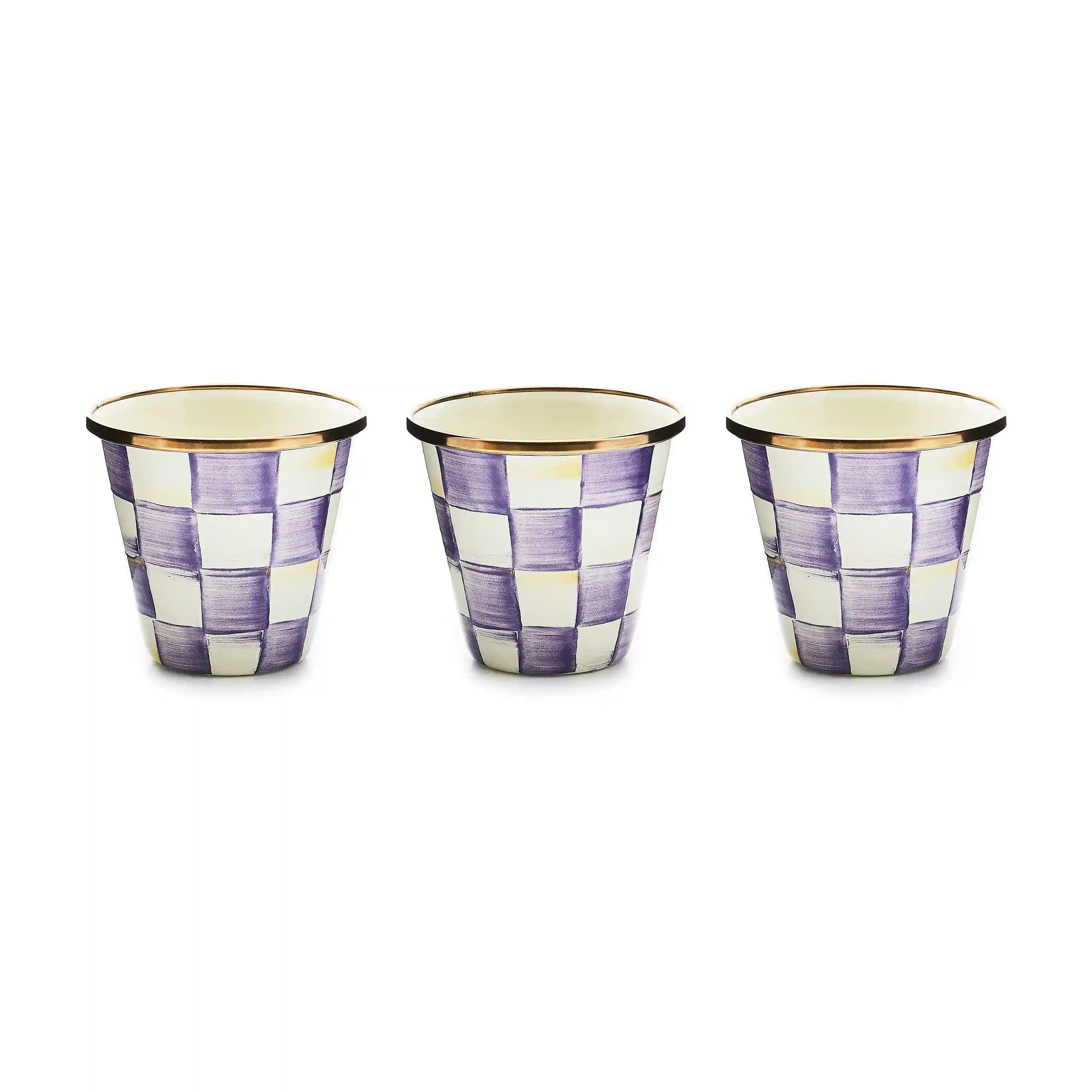 Rosy Check Herb Pots, Set of 3