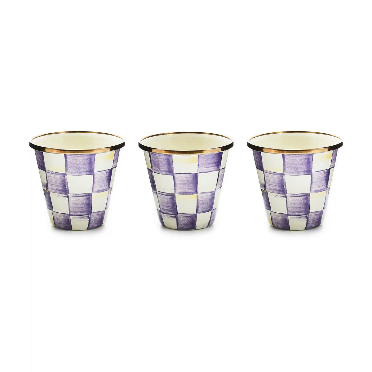 Courtly Check Herb Pots, Set of 3