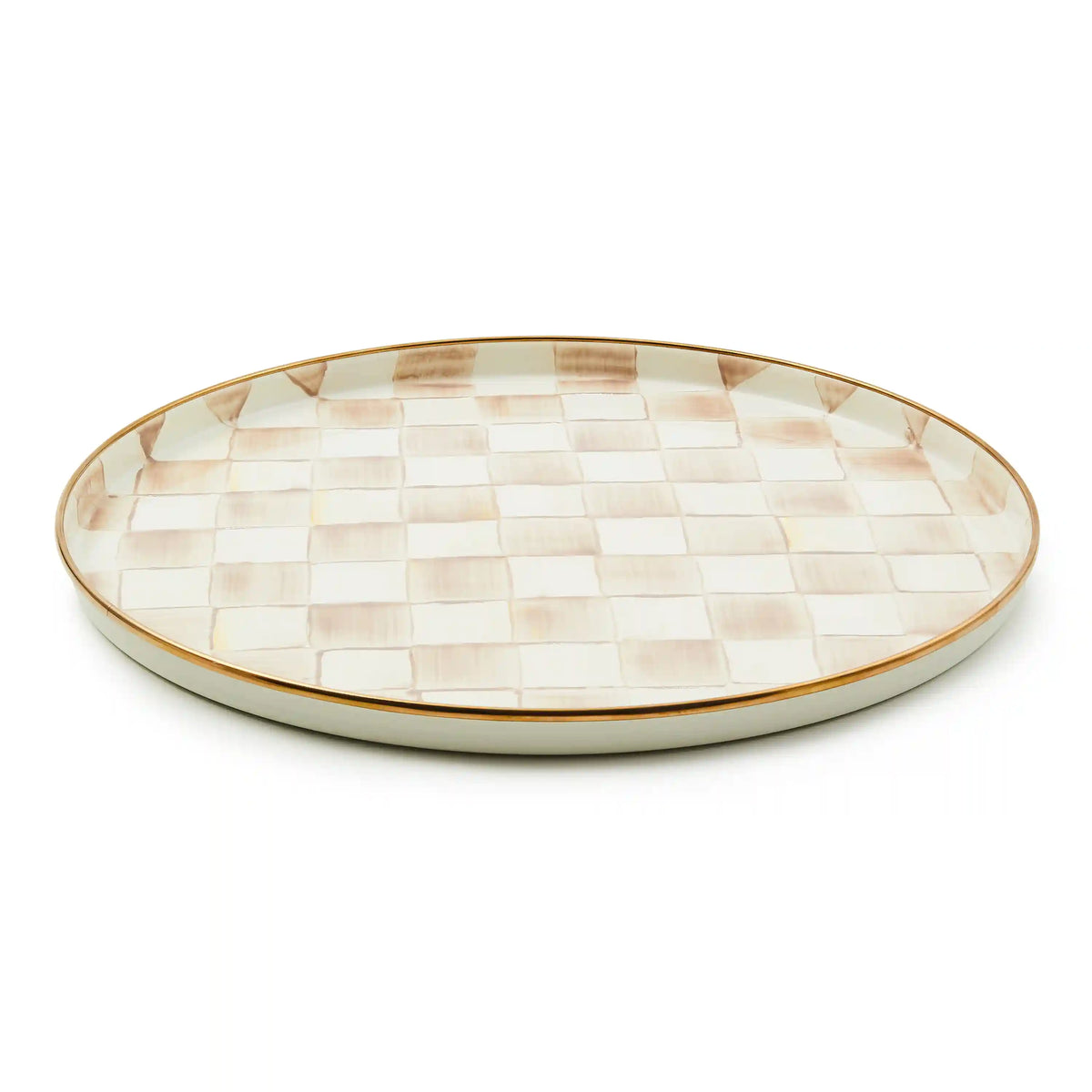 Royal Check Round Tray