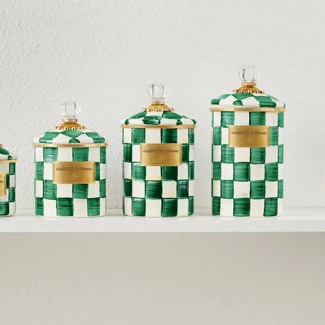Emerald Check Medium Canister