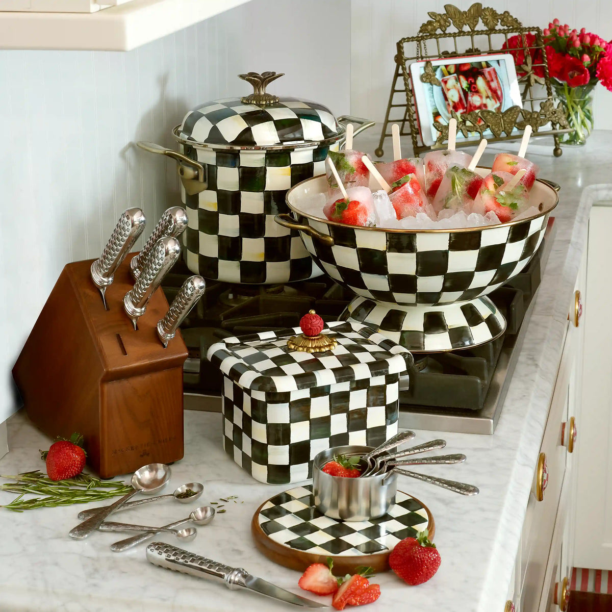 Courtly Check Recipe Box