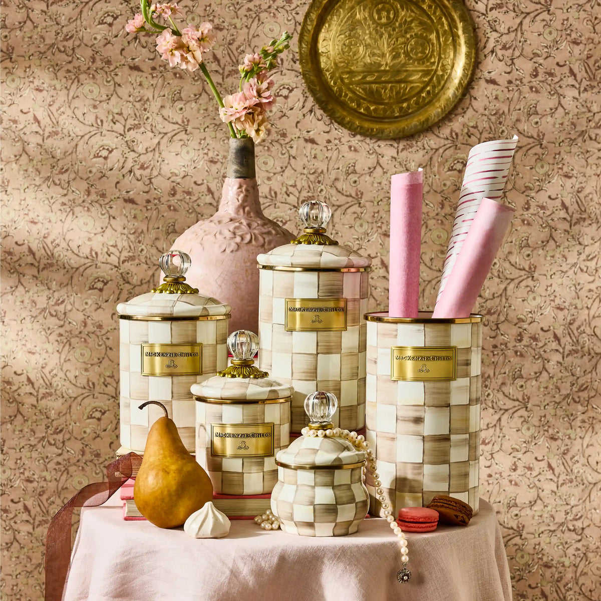 Rosy Check Utensil Holder