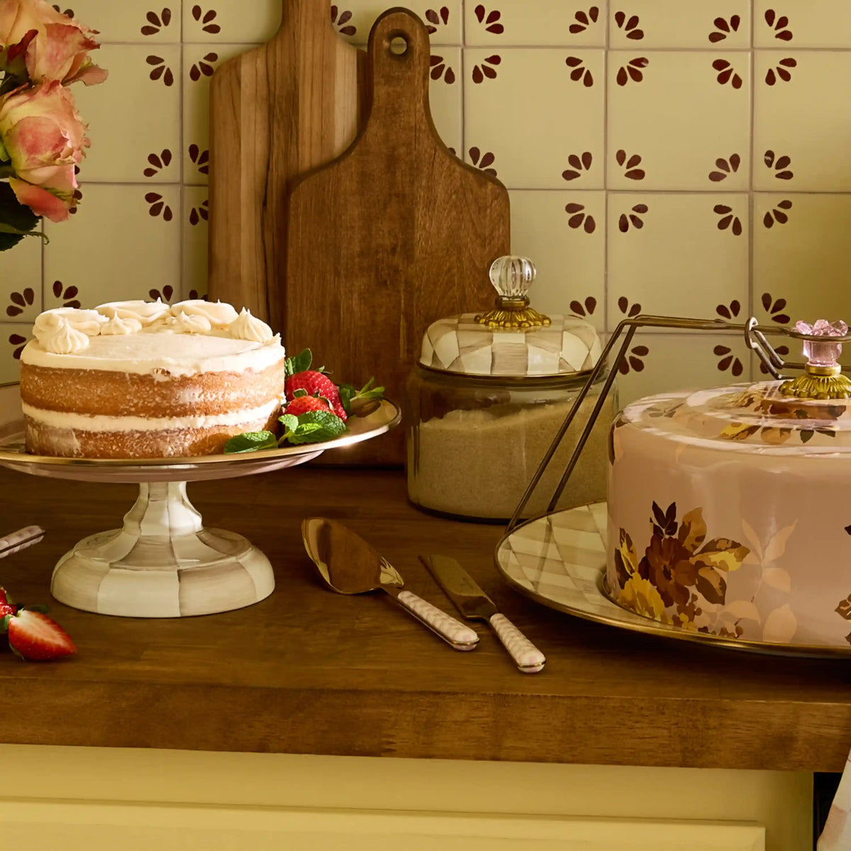 Courtly Check Bistro Cake Serving Set