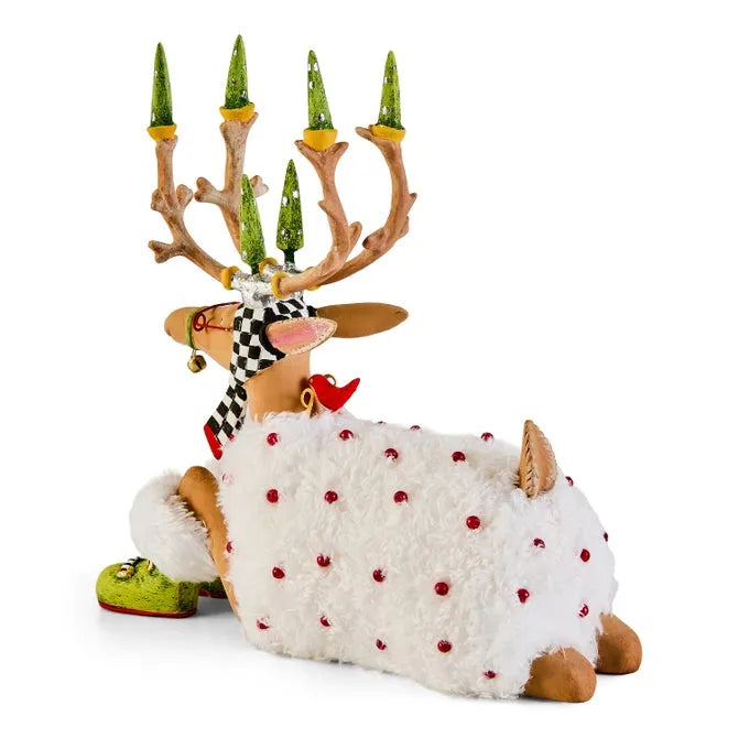 Patience Brewster Dash Away Sitting Blitzen Reindeer Figure