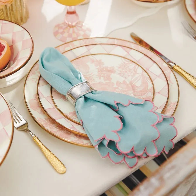 Rosy Check Dinner Plate