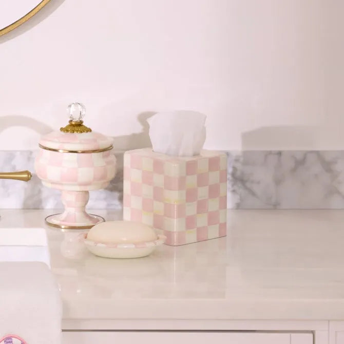 Rosy Check Boutique Tissue Box Cover