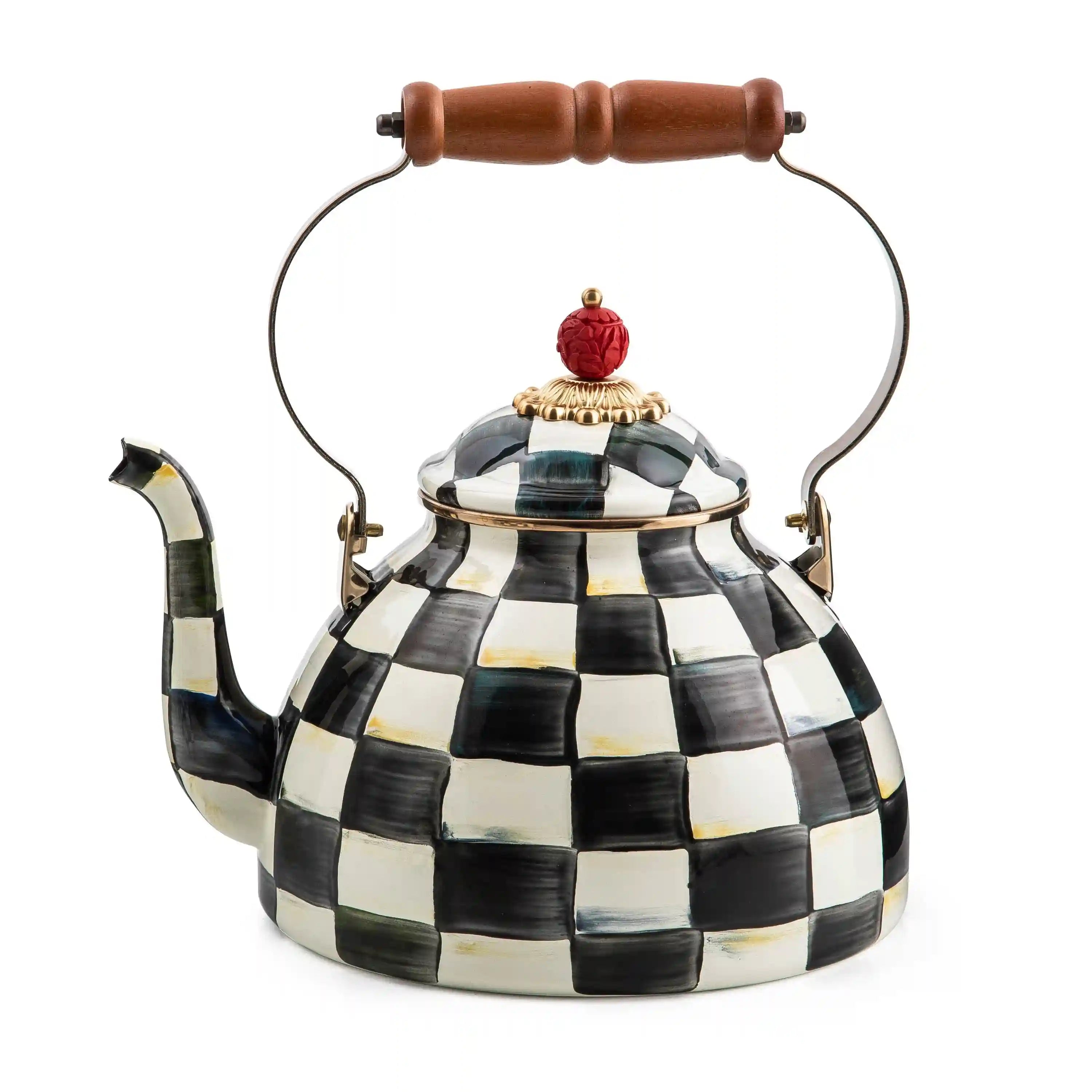 Emerald Check 3 Quart Tea Kettle