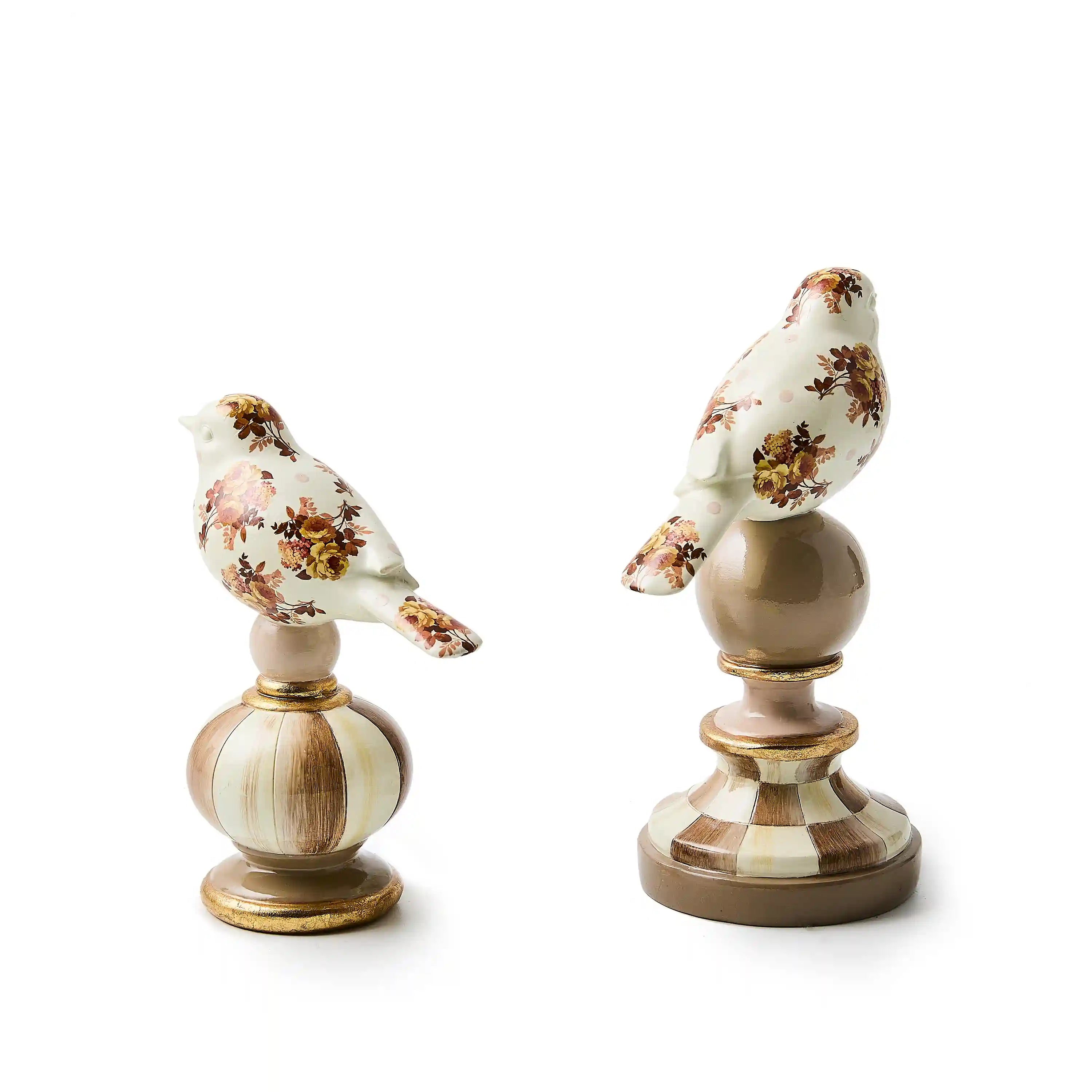 Wildflowers Bird Topiaries - Set of 2
