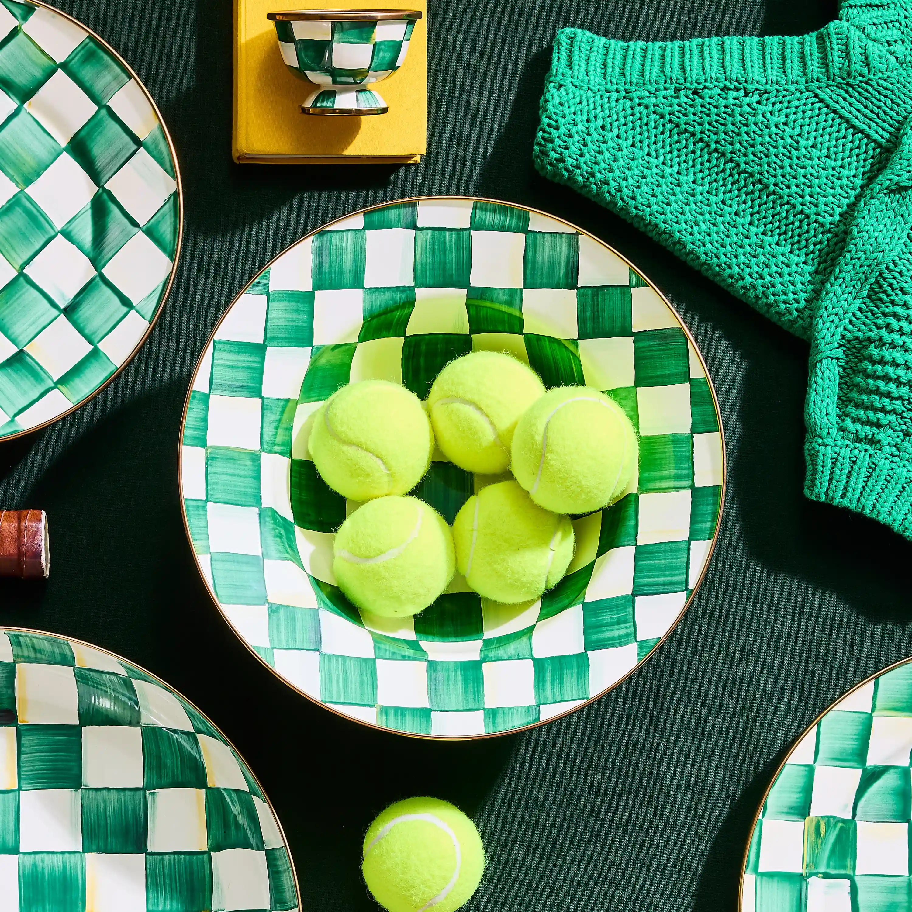 Royal Check Serving Bowl