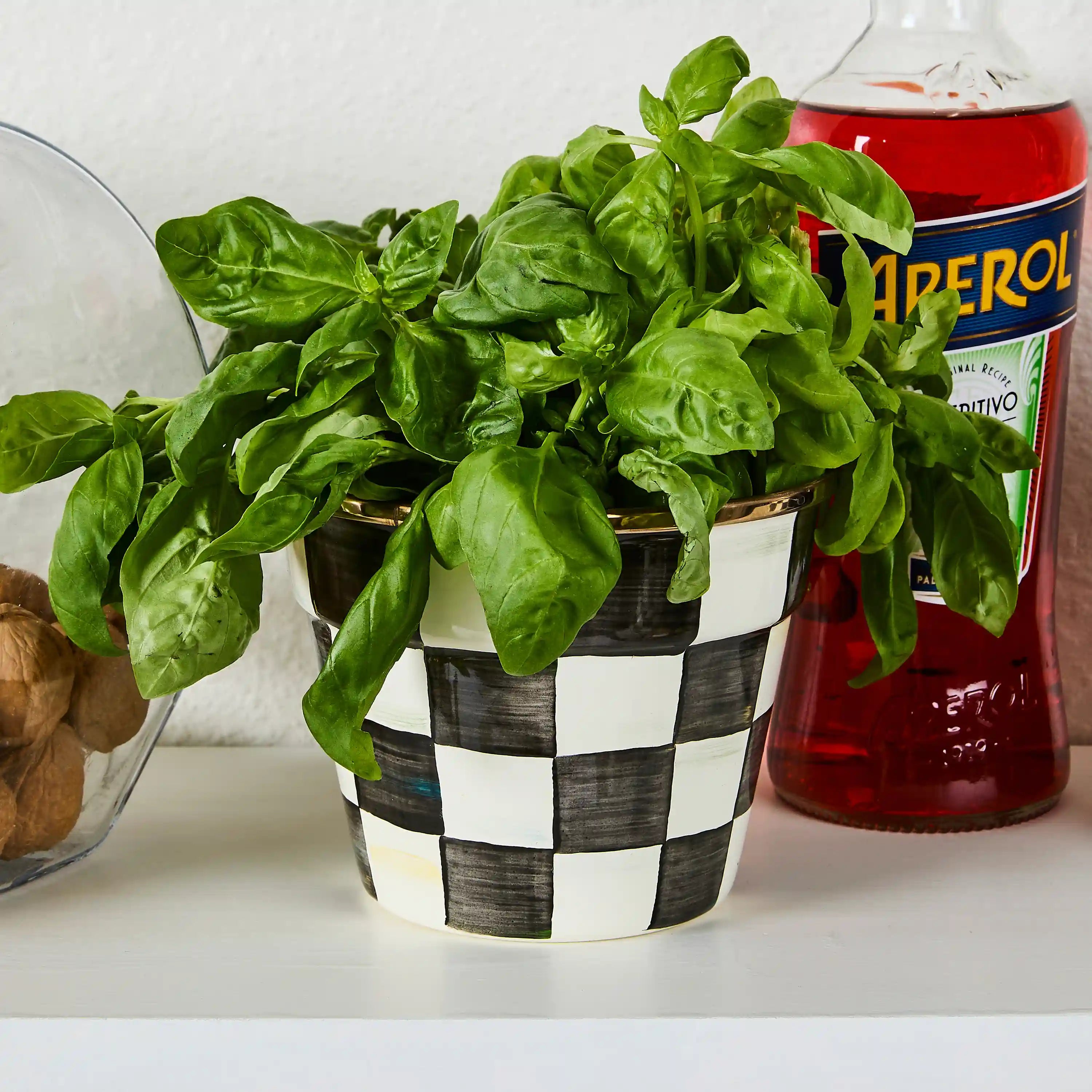 Emerald Check Small Garden Pot