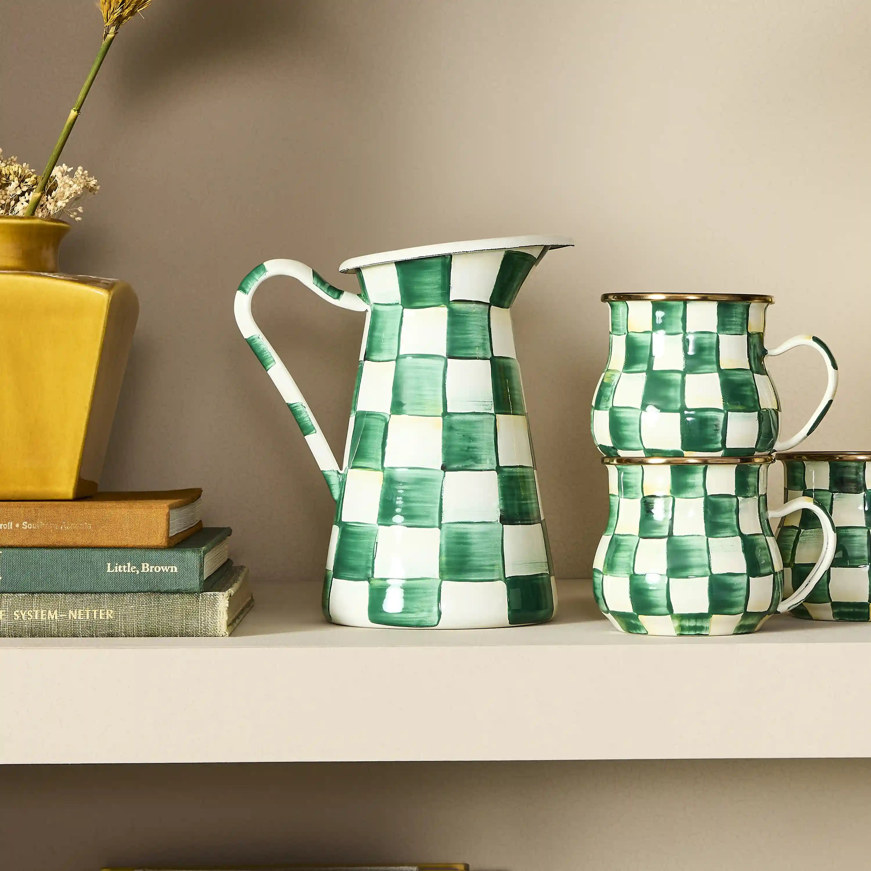 Emerald Check Medium Practical Pitcher