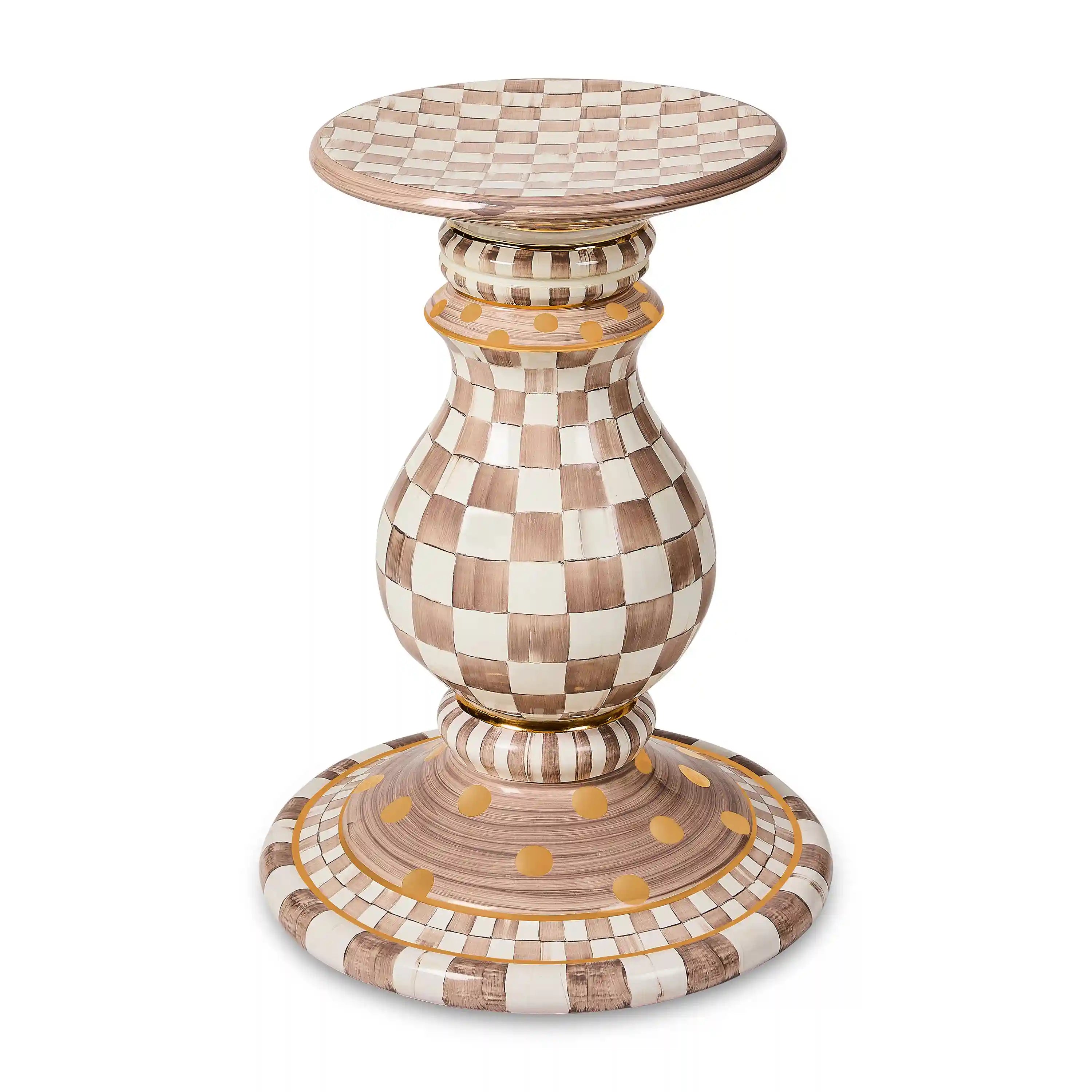 Courtly Check Ceramic Pedestal Table Base